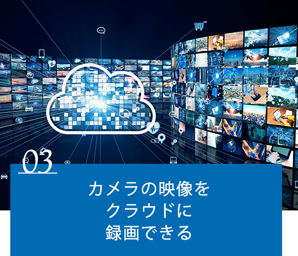 3．カメラの映像をクラウドに録画できる